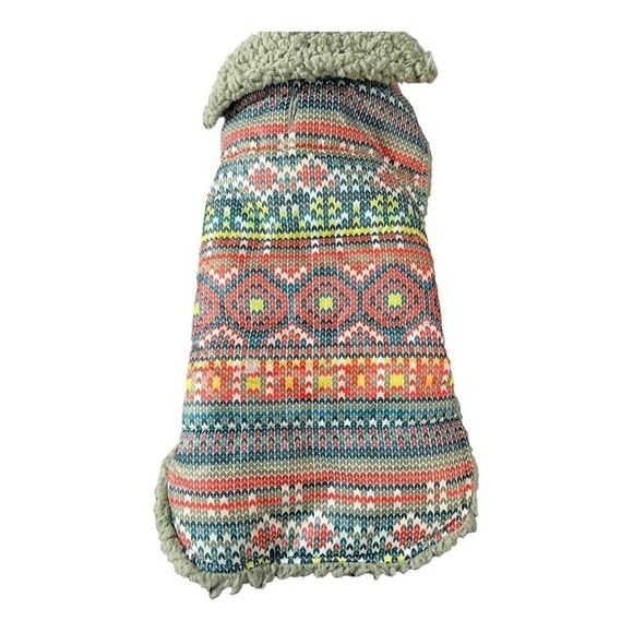 Other - Sherpa dog vest size M/L weather resistant print exterior soft inside EUC